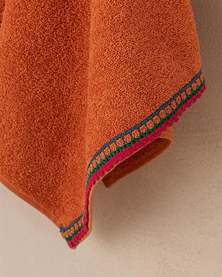 Lucia Prosop De Față Croșetat, Bumbac, 50*70 Cm, Natural Auriu