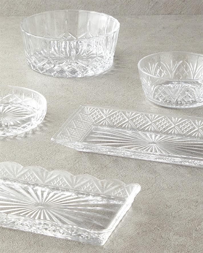 Bol, Lufia, sticla, 16 cm, transparent