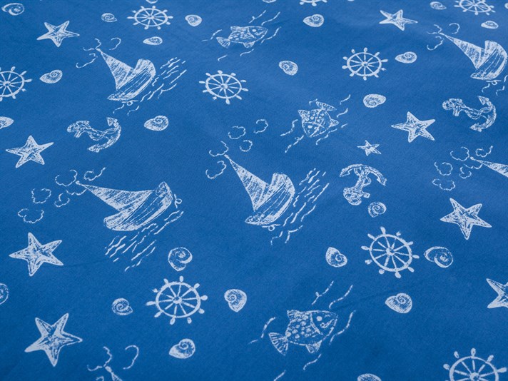 Lukas Cu Bumbac Single Lenjerie De Pat 160x220 cm Albastru