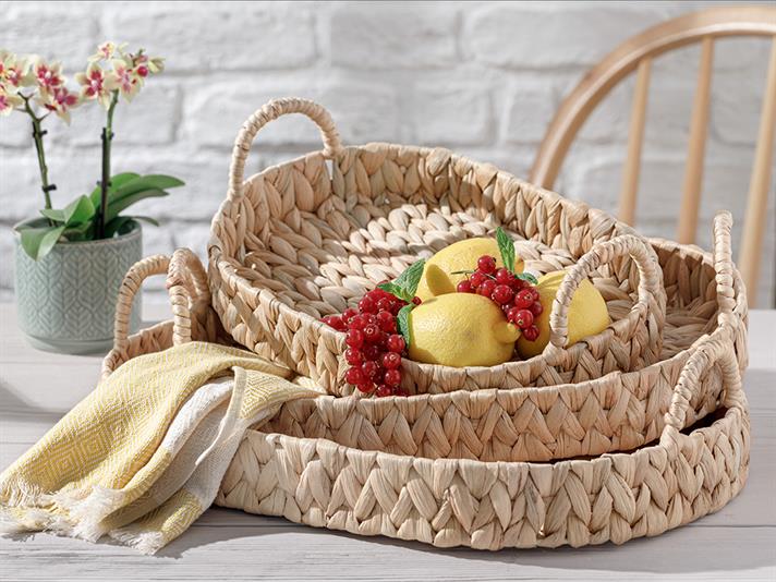 Tavă servire, Lukas, răchită, 35x45 cm, maro