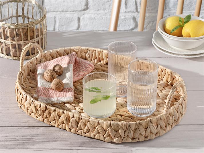 Tavă servire, Lukas, răchită, 35x45 cm, maro