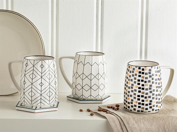 Luly New Bone Cup 370 ml Black-White
