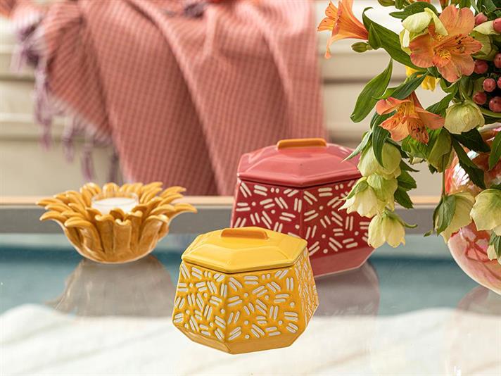 Lumânare parfumată, Crispy, 270 g, galben