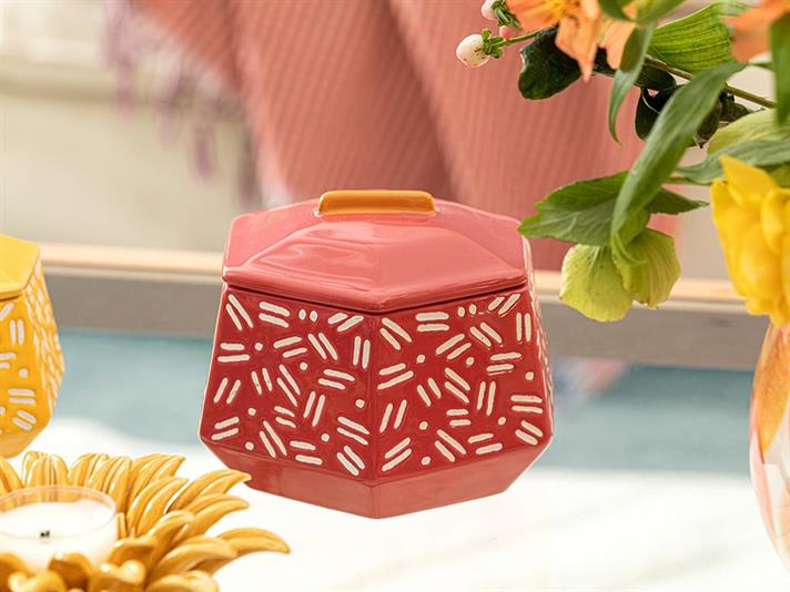 Lumânare parfumată, Crispy, 345 G, închis roz