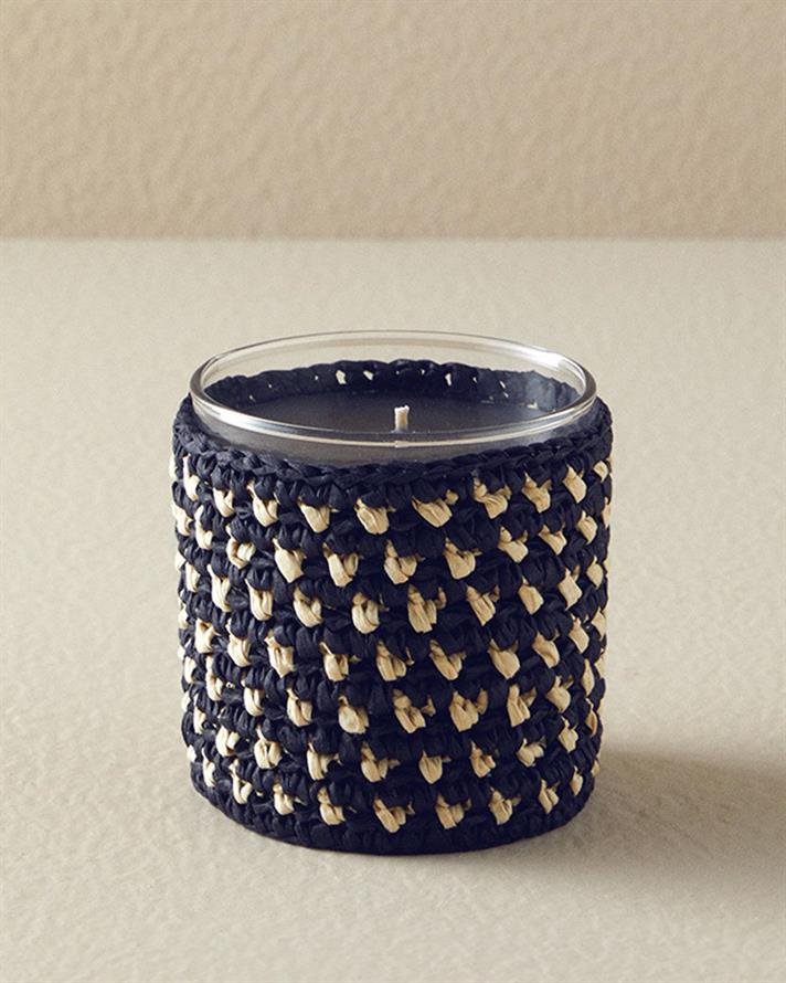 Lumânare parfumată, Dotty, 220 g, bej-negru