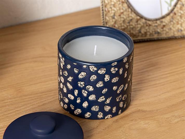 Lumânare parfumată, Dotty, 260 G, bleumarin