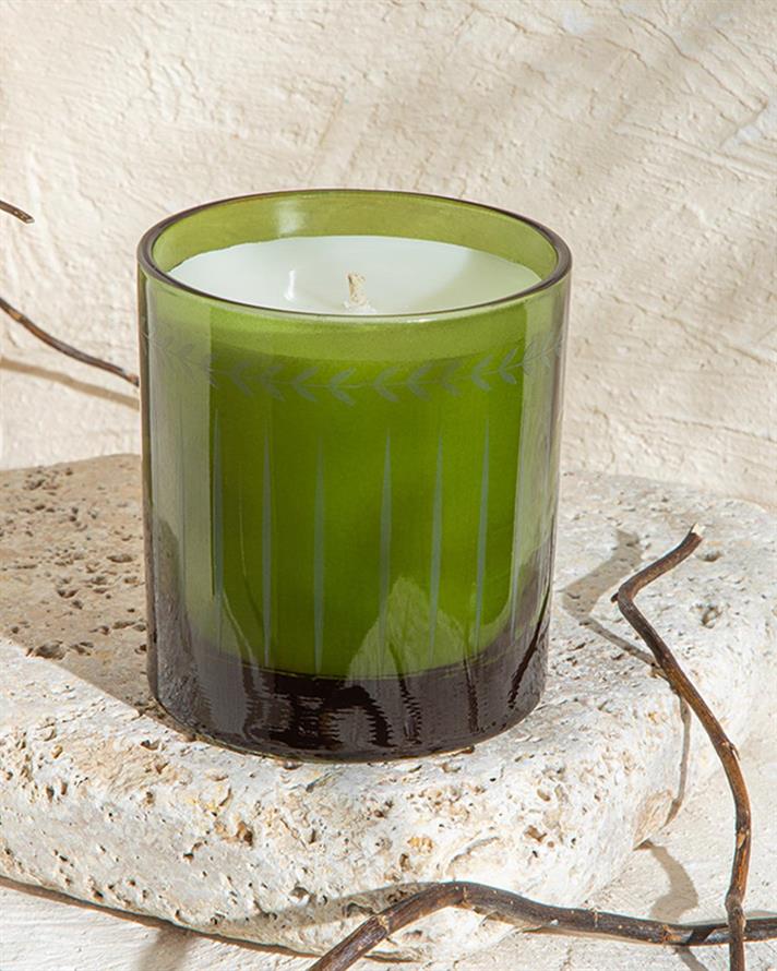 Lumânare parfumată, Emilia, 200 gr, verde