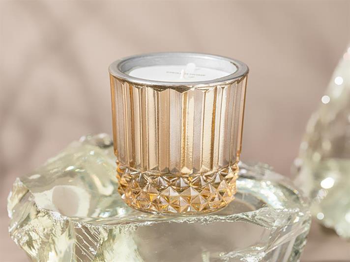 Lumânare parfumată, Gold Blossom, 160 gr, auriu