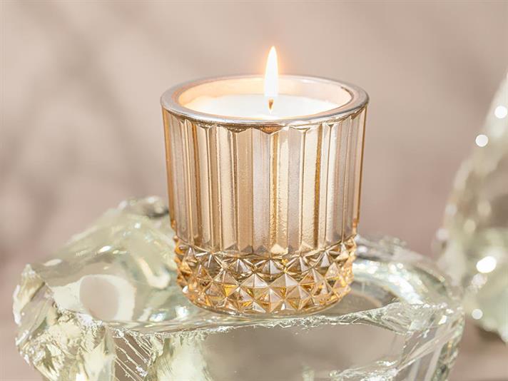 Lumânare parfumată, Gold Blossom, 160 gr, auriu