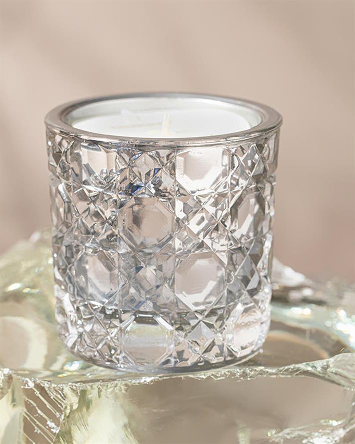 Lumânare parfumată, Grey Elegance, 160 gr, argintiu