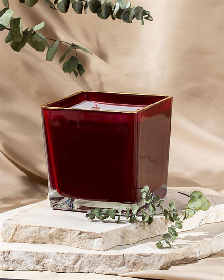Lumânare parfumată, Quentin, 760 g, bordo
