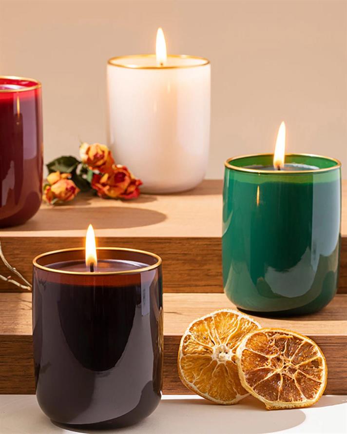 Lumânare parfumată, Skylin, 190 gr, crem