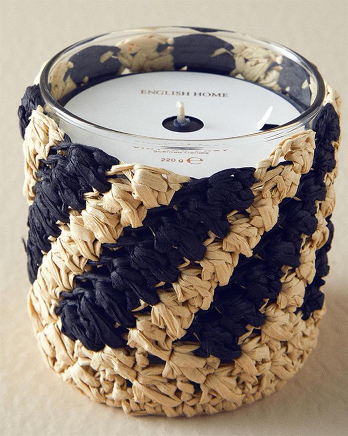 Lumânare parfumată, Vintage Posy, 220 g, albastru