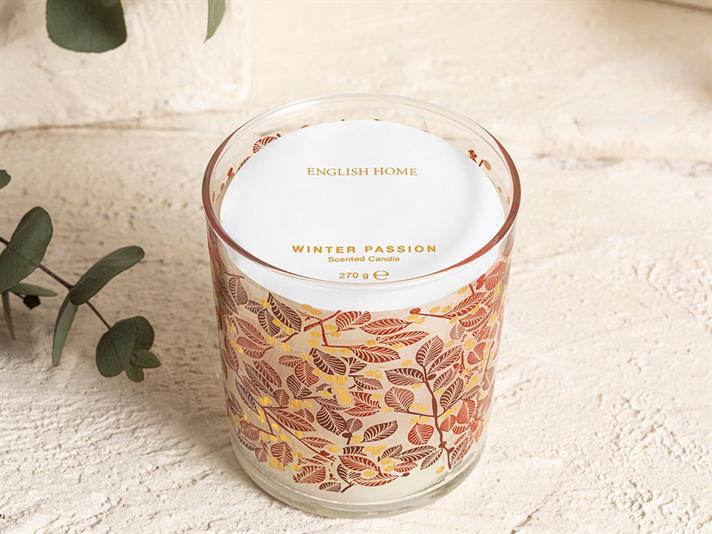 Lumânare parfumată, Winter Passion, 270 g, bordo