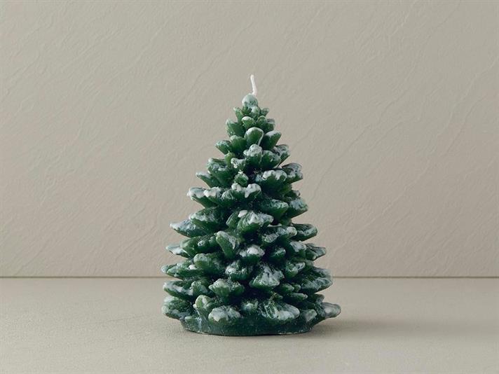 Lumânare, Snow Tree, 15 cm, verde