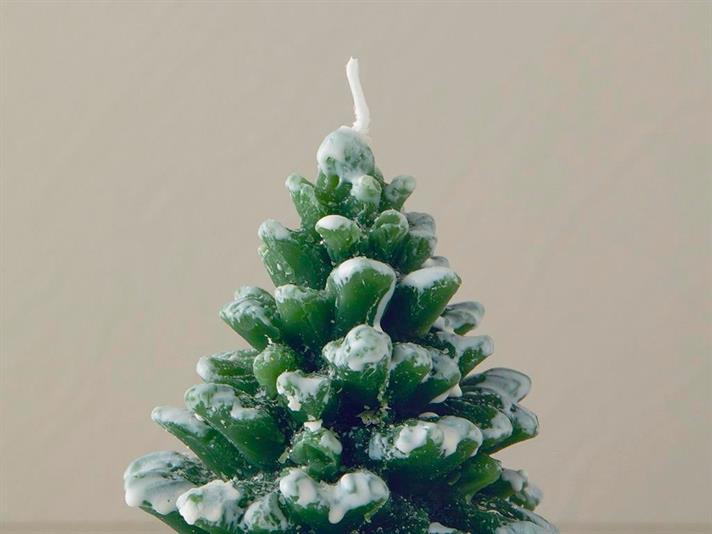 Lumânare, Snow Tree, 15 cm, verde