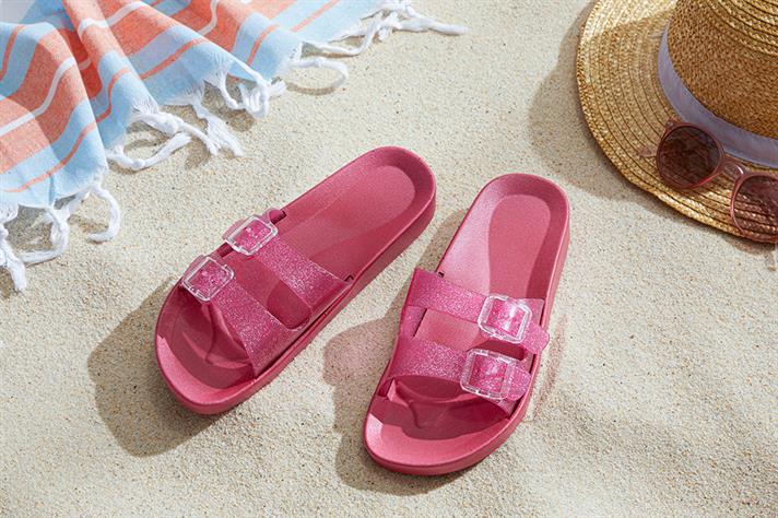 Papuci de strada, dama, Bright, PVC, masura 37, fuchsia