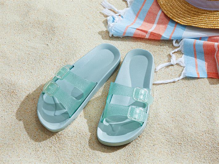 Papuci de strada, dama, Bright, PVC, masura 37, verde