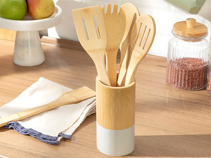 Luna Bamboo 6 Pieces Service Set 30 cm Beige