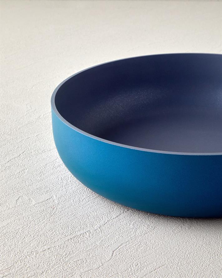 Tigaie, Luna, aluminiu, 28 cm, bleu
