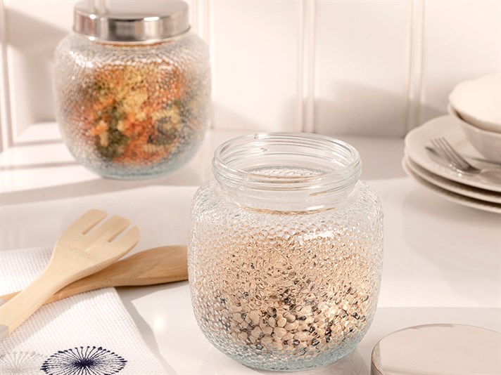 Luna Glass Storing Jar 1400 ml Transparent