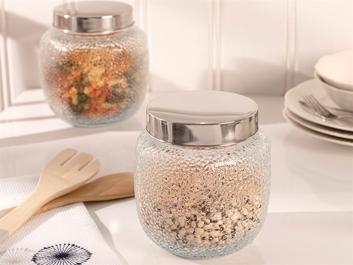 Luna Glass Storing Jar 1400 ml Transparent