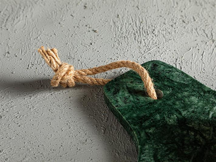 Platou servire, Luna, marmură, 30 cm, verde închis
