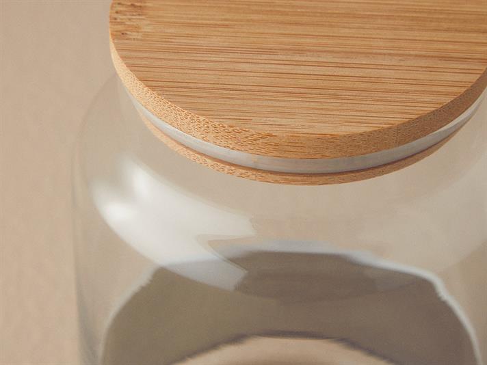 Line Glass Jar 890 ml Transparent