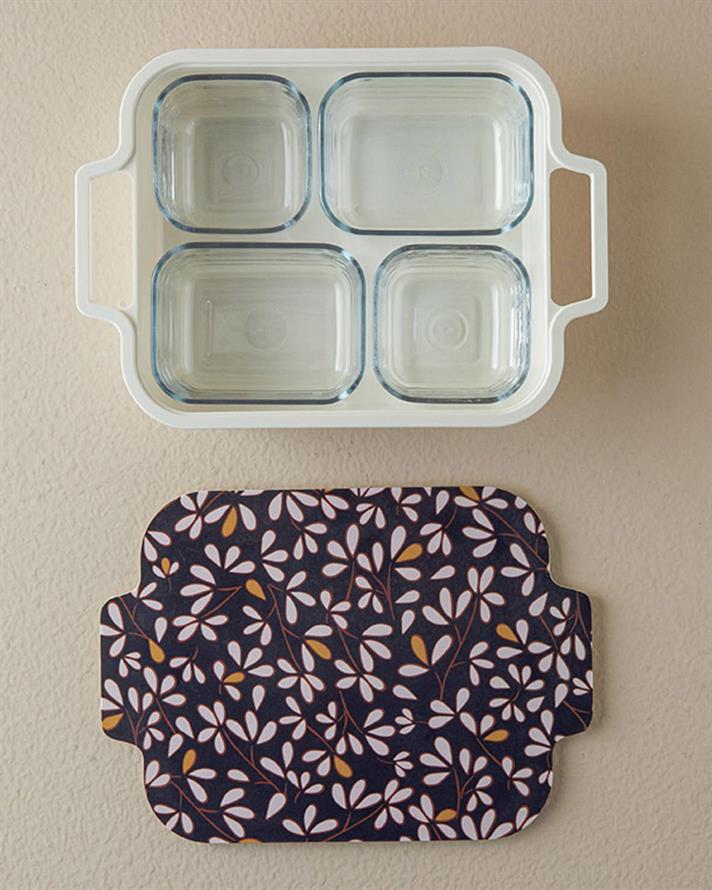 Melamină 4 Set Produse Pentru Micul Dejun 30*22 Cm Negru