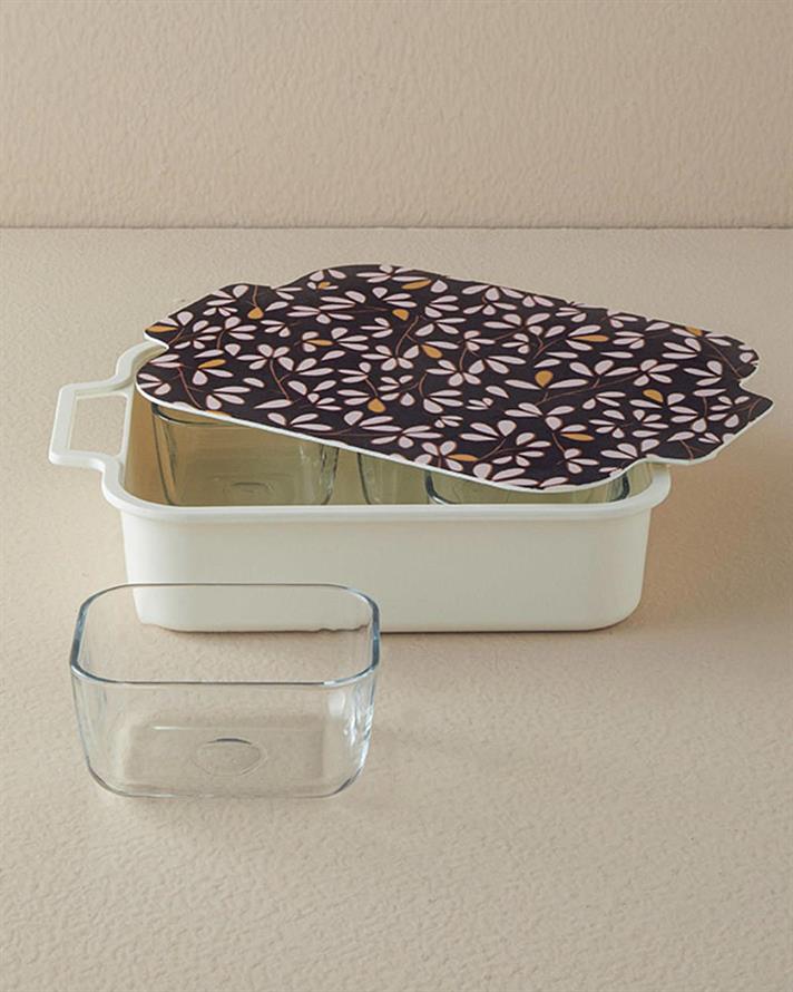 Melamină 4 Set Produse Pentru Micul Dejun 30*22 Cm Negru