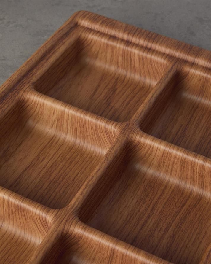 Alita Plastic Breakfast Container Light Brown.