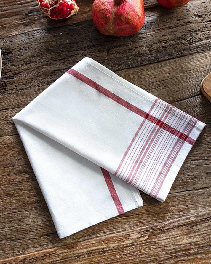 Lurrose Cotton Drying Cloth 30x50 cm Red