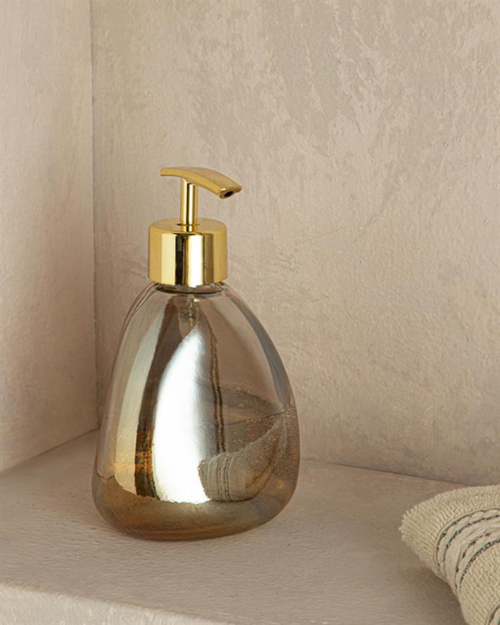 Lustru Glass Dıspenser Săpun 8,5*8,5*16 Cm Miere Luster