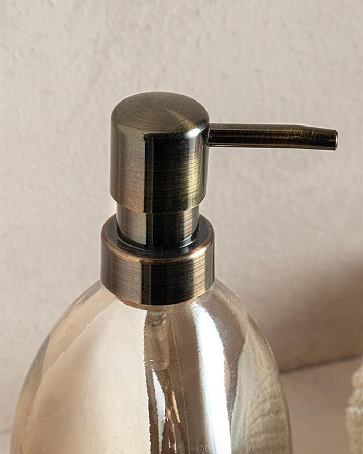 Lustru Glass Dıspenser Săpun 8,5*8,5*16 Cm Miere Luster