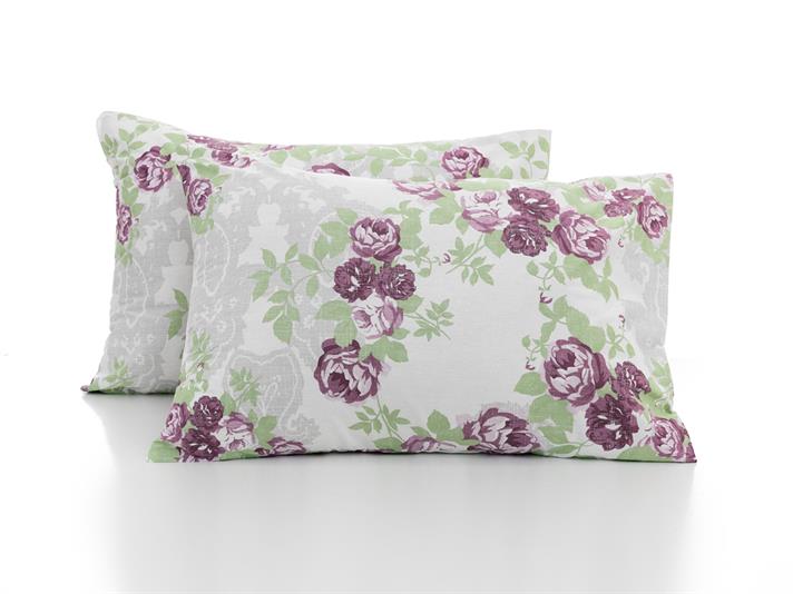 Lustru trandafir Cottony Set 2  FAȚĂ DE PERNĂ 50x70 cm Damson