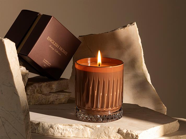 Lumânare parfumată, Luxury, 285 g, Caramel Brown