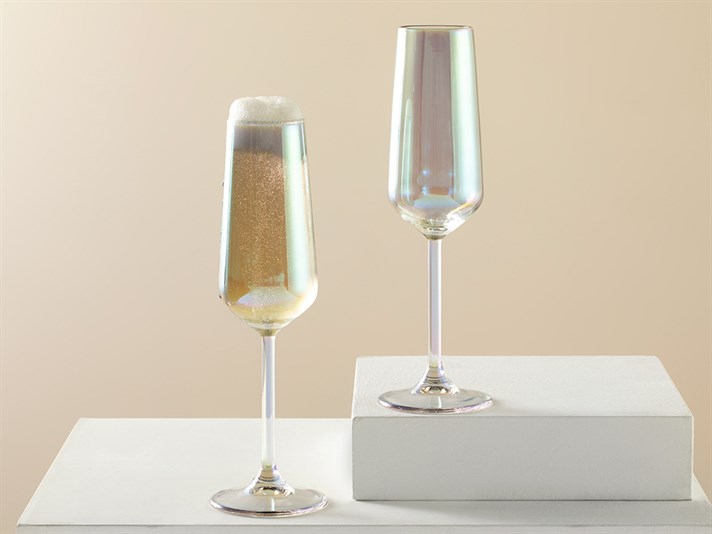 Lydia Glass 2 pcs champagne Glass 195 ml Purple