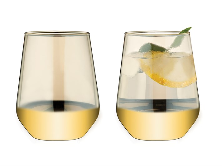 Lydia Glass 2 Set Juice Glass 425 ml Gold