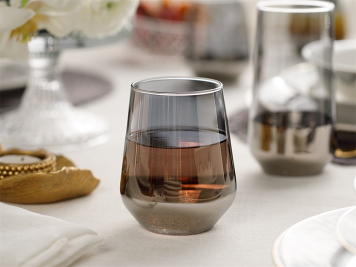Lydia Glass 2 Set Juice Glass 425 ml Silver