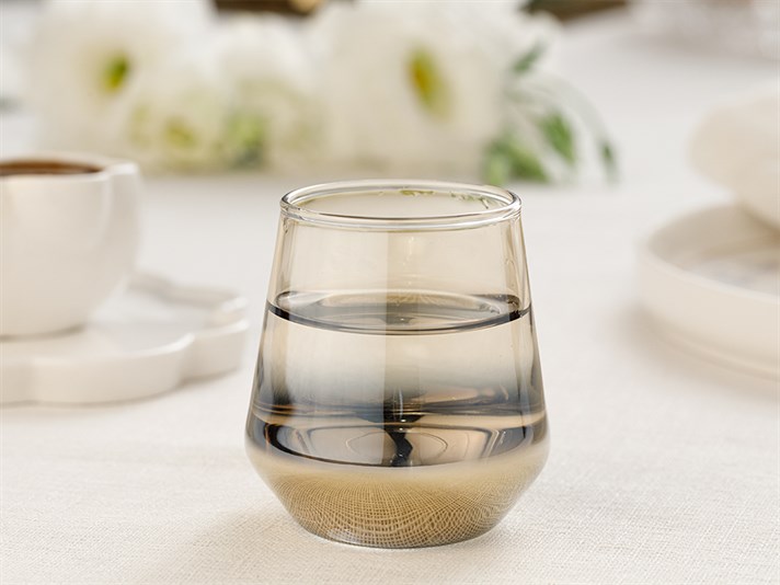 Lydia Glass 4-Set Turkish Coffe side Water Glass 115 ml Gold