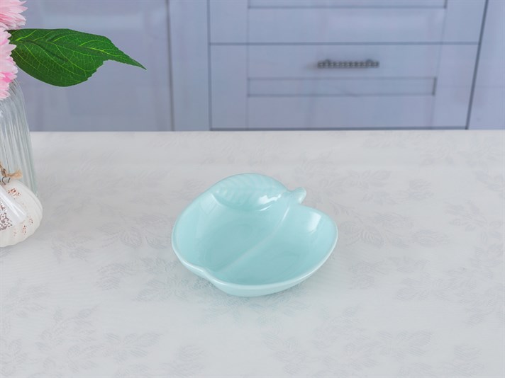 măr Ceramică Farfurie Gustări Ecru-Mentă