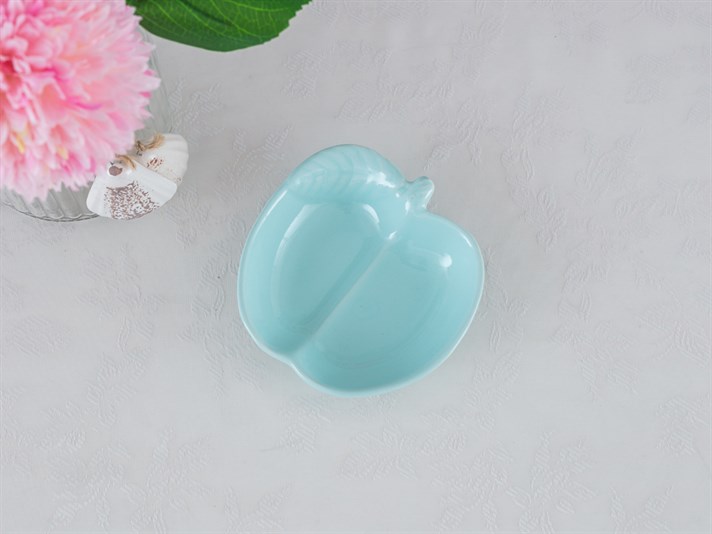 măr Ceramică Farfurie Gustări Ecru-Mentă
