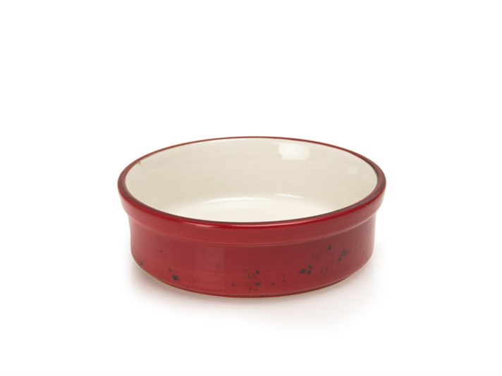 mac Porțelan  Rotund  VAS PENTRU CUPTOR 10 cm.. Roşu