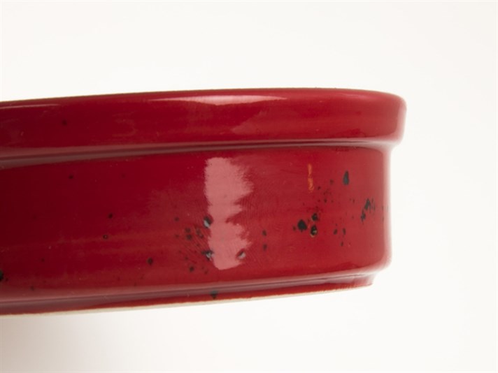 mac Porțelan  Rotund  VAS PENTRU CUPTOR 10 cm.. Roşu