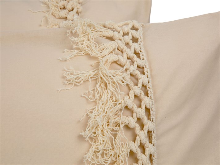 macrameu Cottony  2 macrame  FAȚĂ DE PERNĂ 50x70 cm Beige