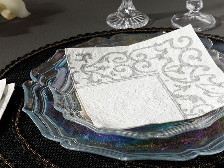 Madeline Paper 20 Pcs Tissue Napkin 33x33 cm Silver.