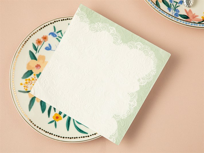 Madelyn Hârtie 20 Set Șervețele Dın Hârtıe 33*33 Cm Verde.