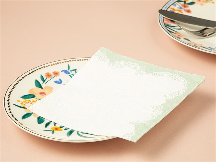 Madelyn Hârtie 20 Set Șervețele Dın Hârtıe 33*33 Cm Verde.