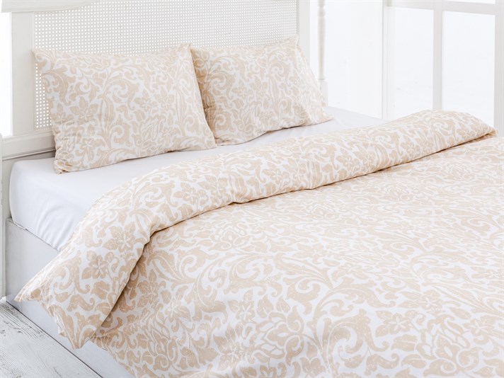 Madol Bumbac Double Set Lenjerie De Pat 200x220 cm Bej