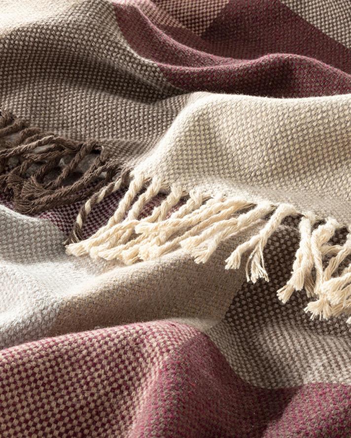 Madras Check Pătură Single, Bumbac, 150*200 Cm, Alb - Antracit